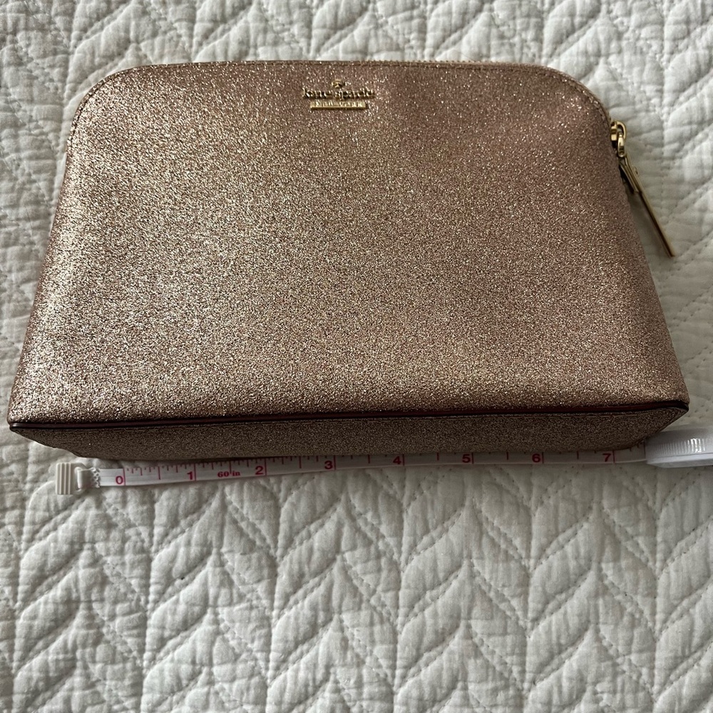 Kate Spade Metallic Gold Cosmetic Bag